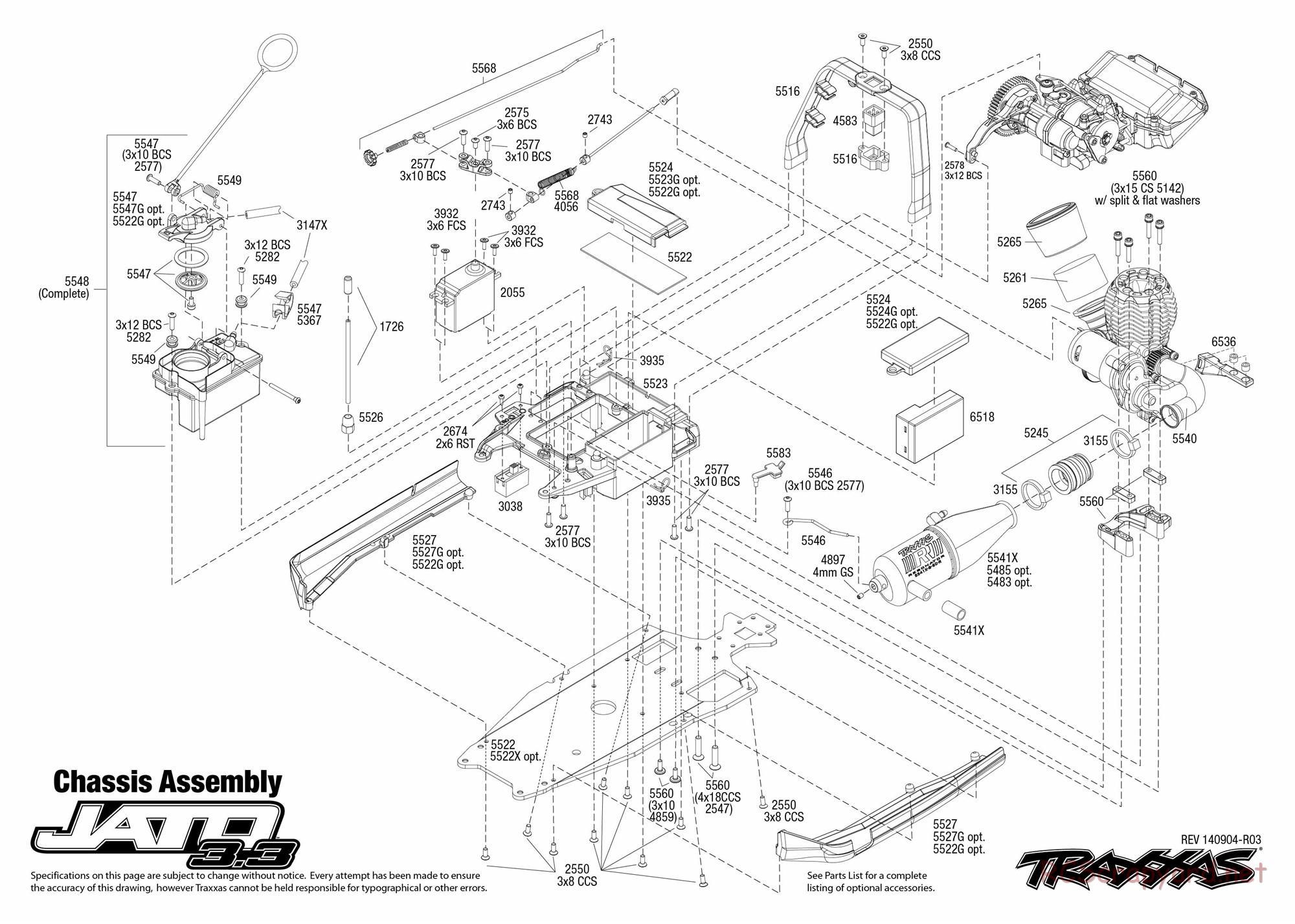 Traxxas - Jato 3.3 (2010) - Exploded Views - Page 1