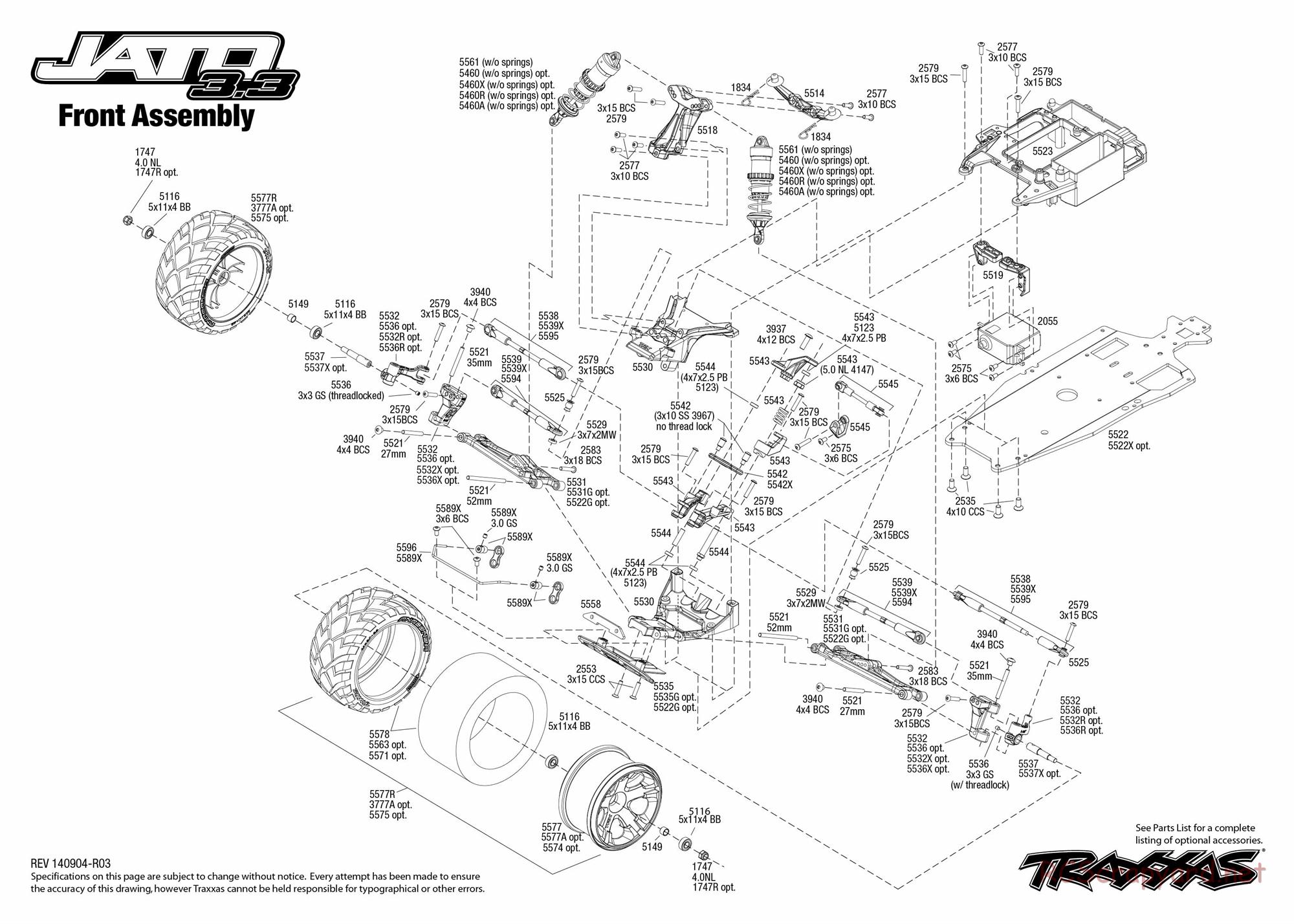 Traxxas - Jato 3.3 (2010) - Exploded Views - Page 3