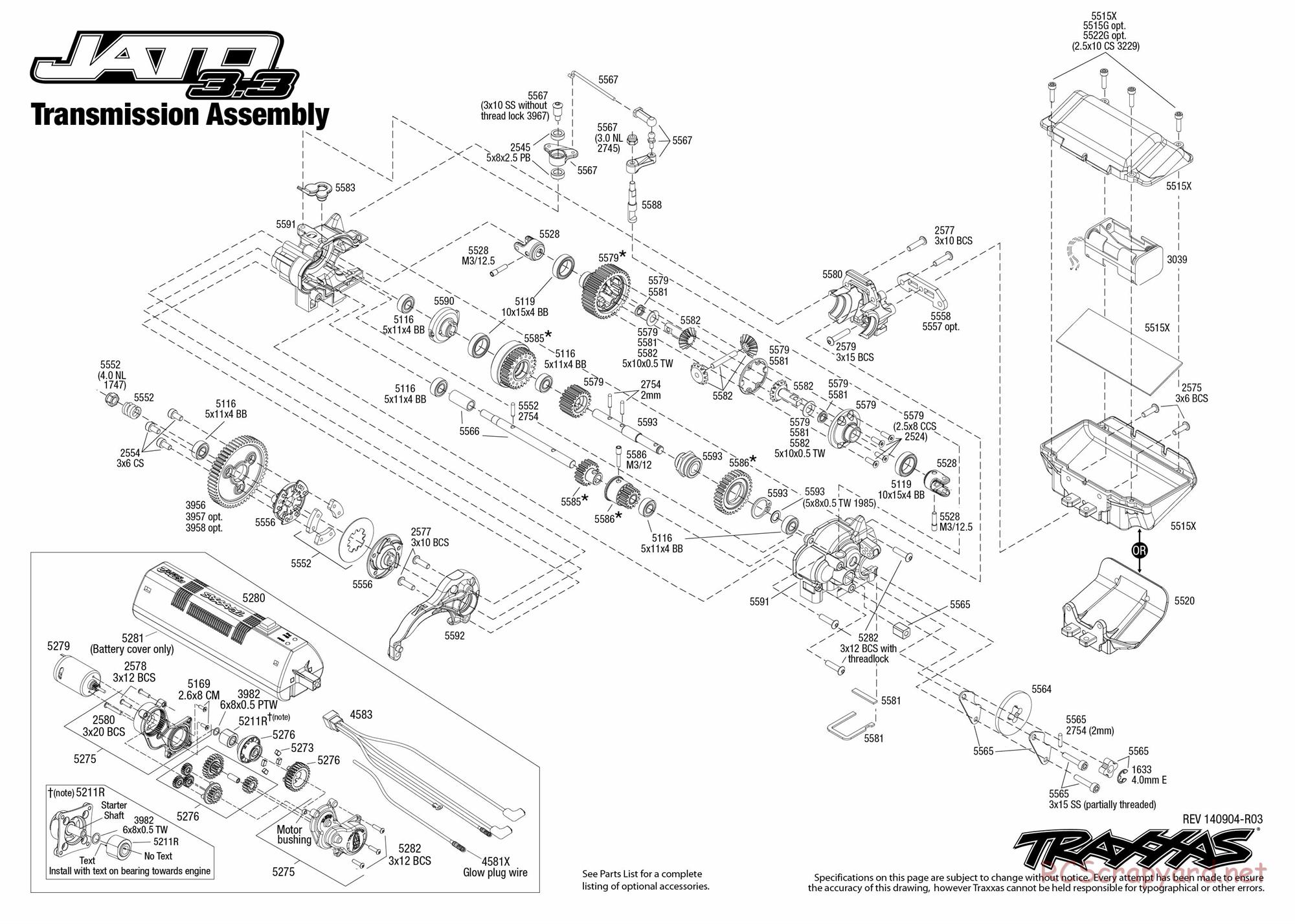 Traxxas - Jato 3.3 (2010) - Exploded Views - Page 5