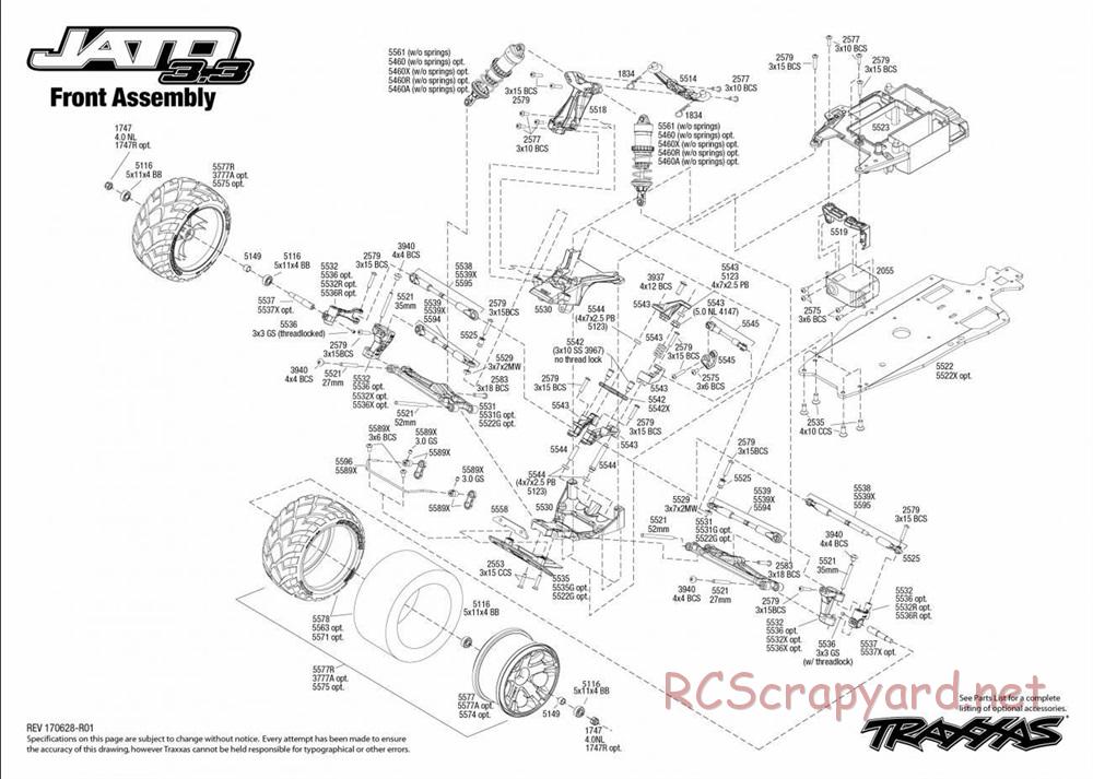 Traxxas - Jato 3.3 TSM - Exploded Views - Page 2