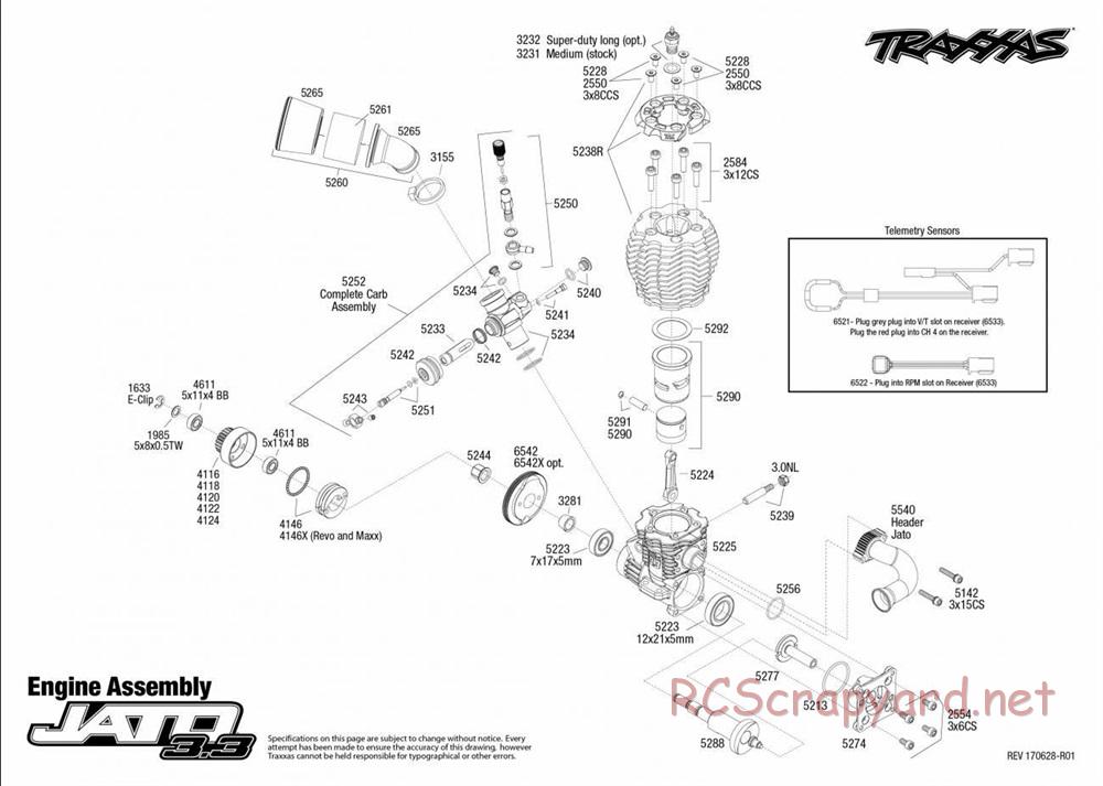 Traxxas - Jato 3.3 TSM - Exploded Views - Page 4