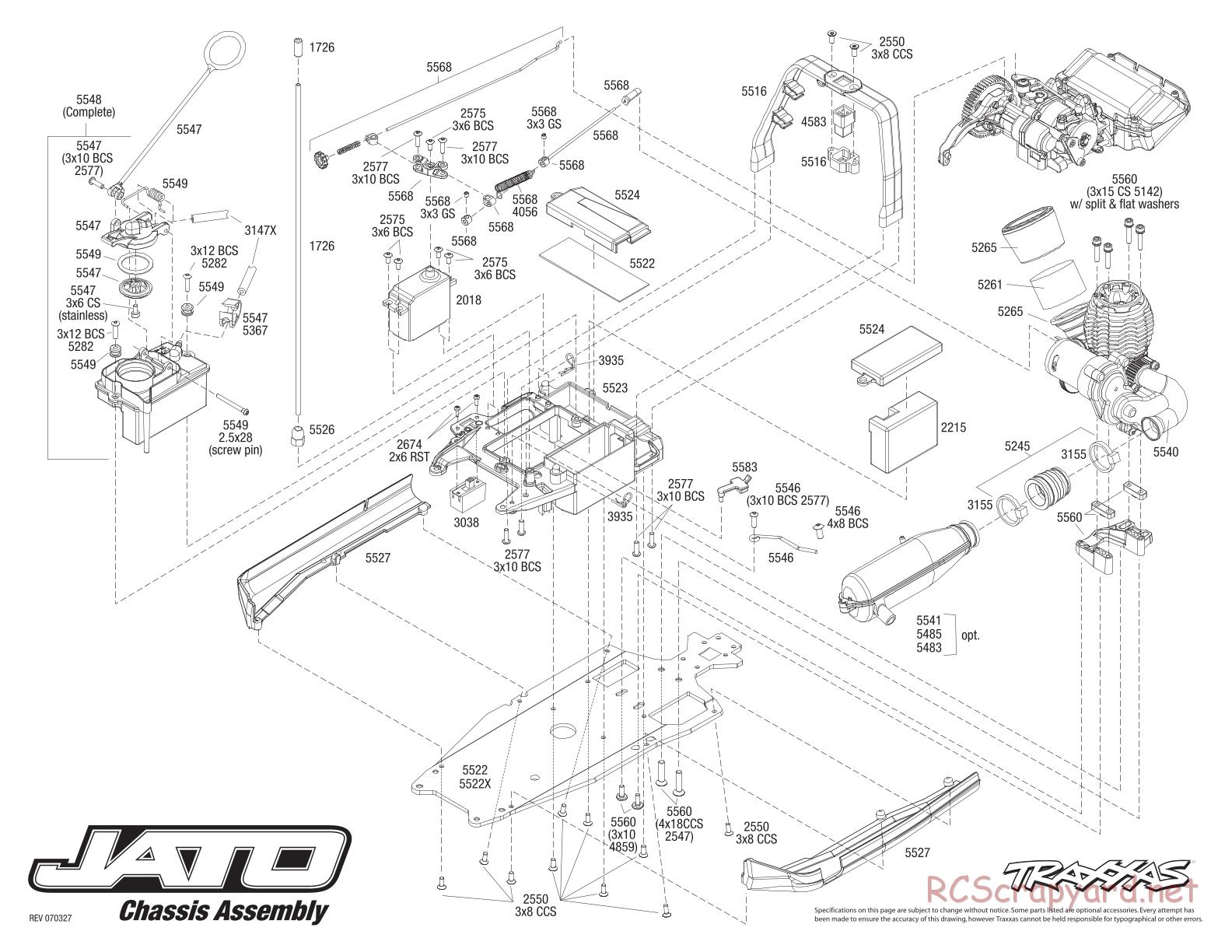 Traxxas - Jato 2.5 (2005) - Exploded Views - Page 1