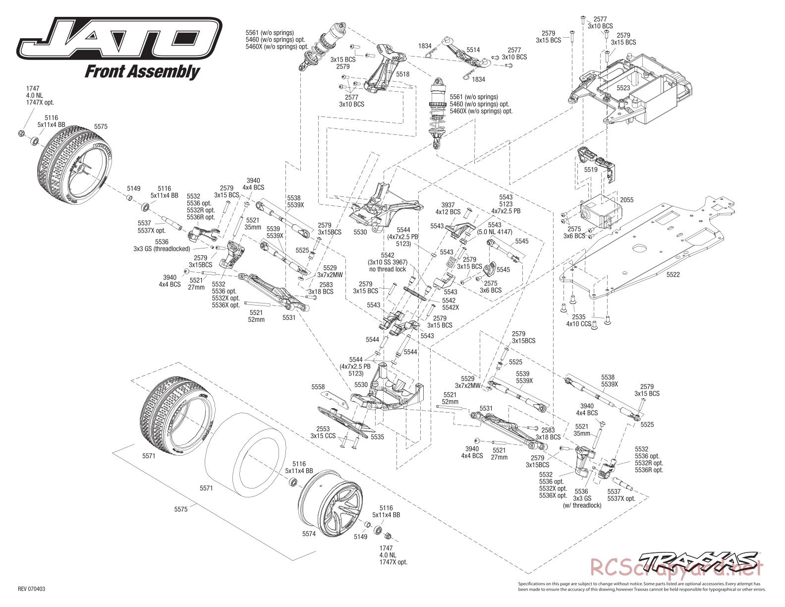 Traxxas - Jato 2.5 (2005) - Exploded Views - Page 2