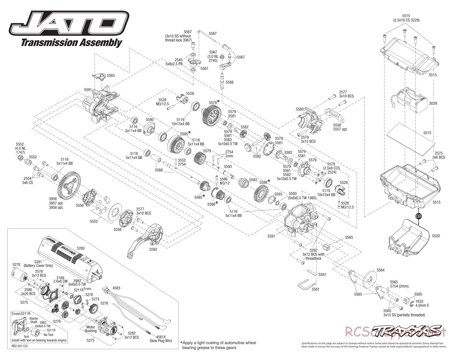 Traxxas - Jato 2.5 (2005) - Exploded Views - Page 4