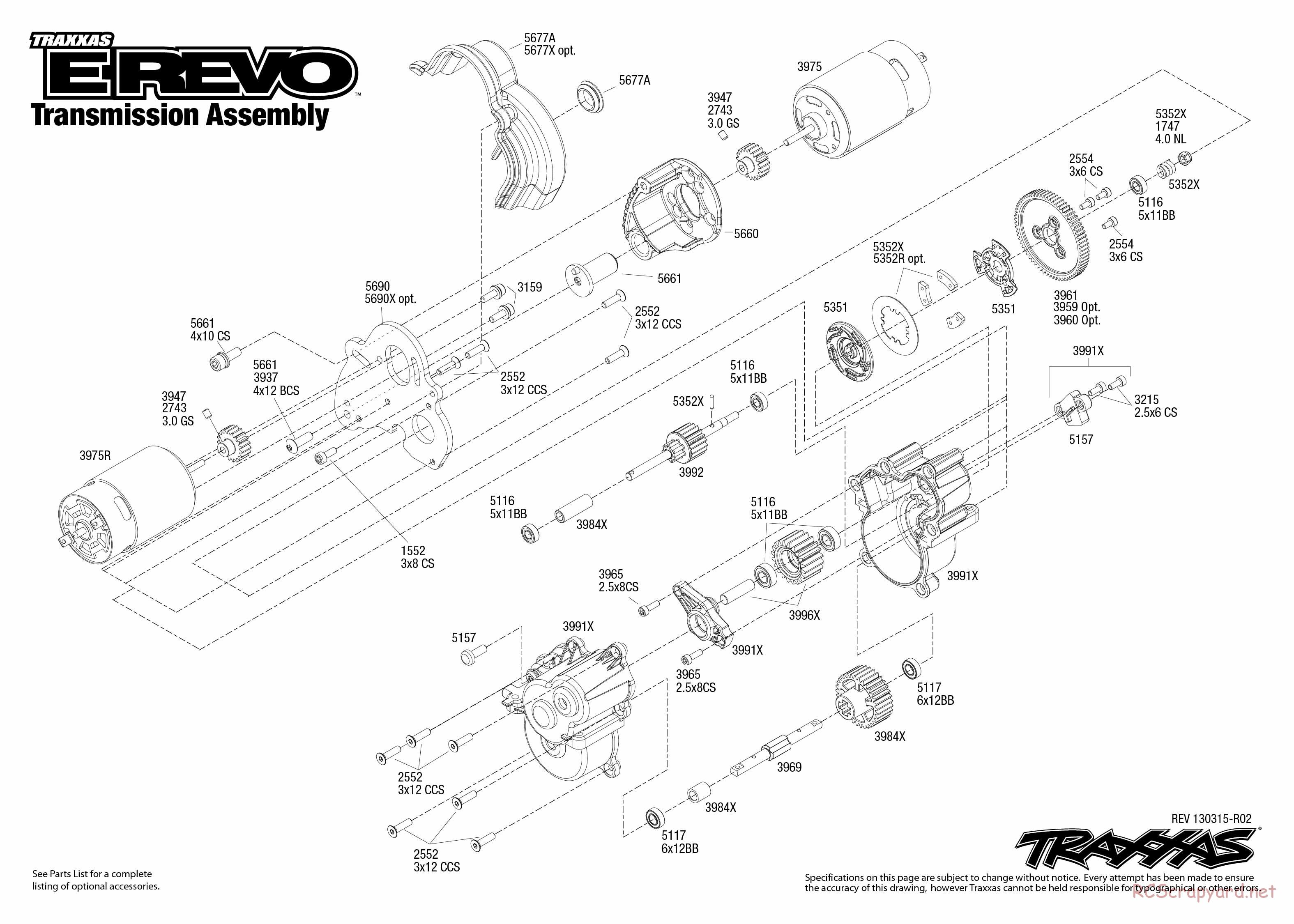 Traxxas - E-Revo (2010) - Exploded Views - Page 2