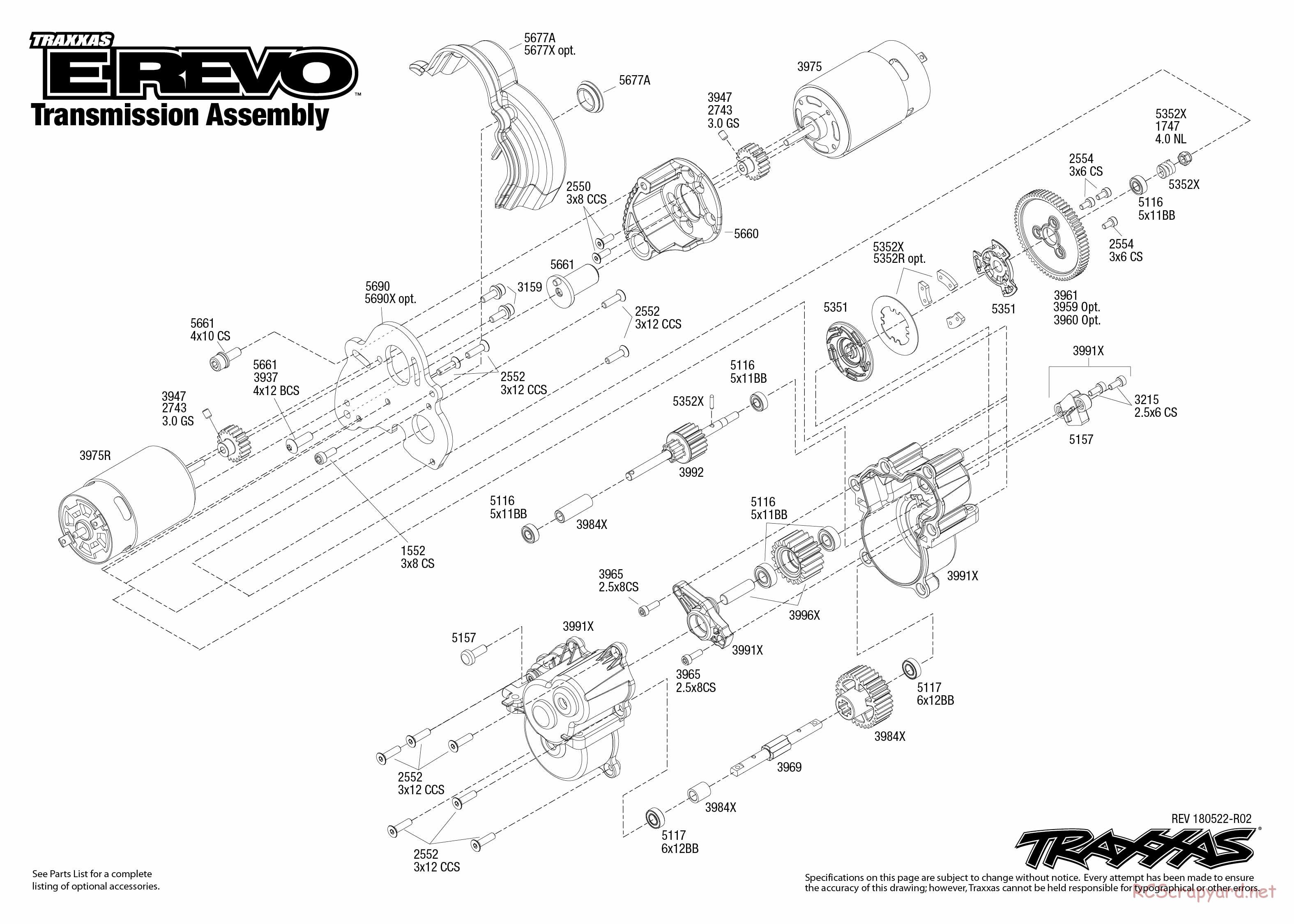 Traxxas - E-Revo (2015) - Exploded Views - Page 2