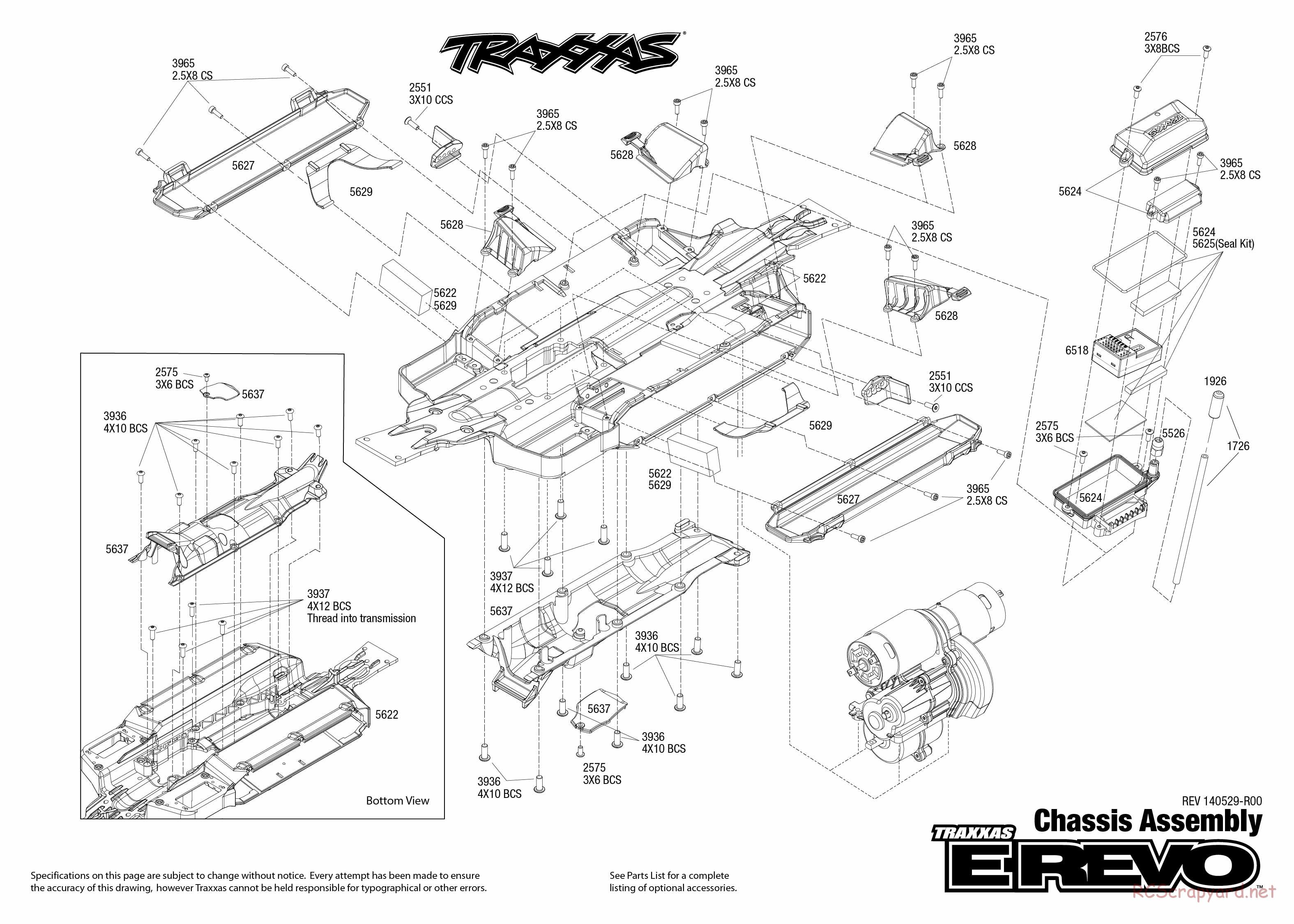 Traxxas - E-Revo (2014) - Exploded Views - Page 1