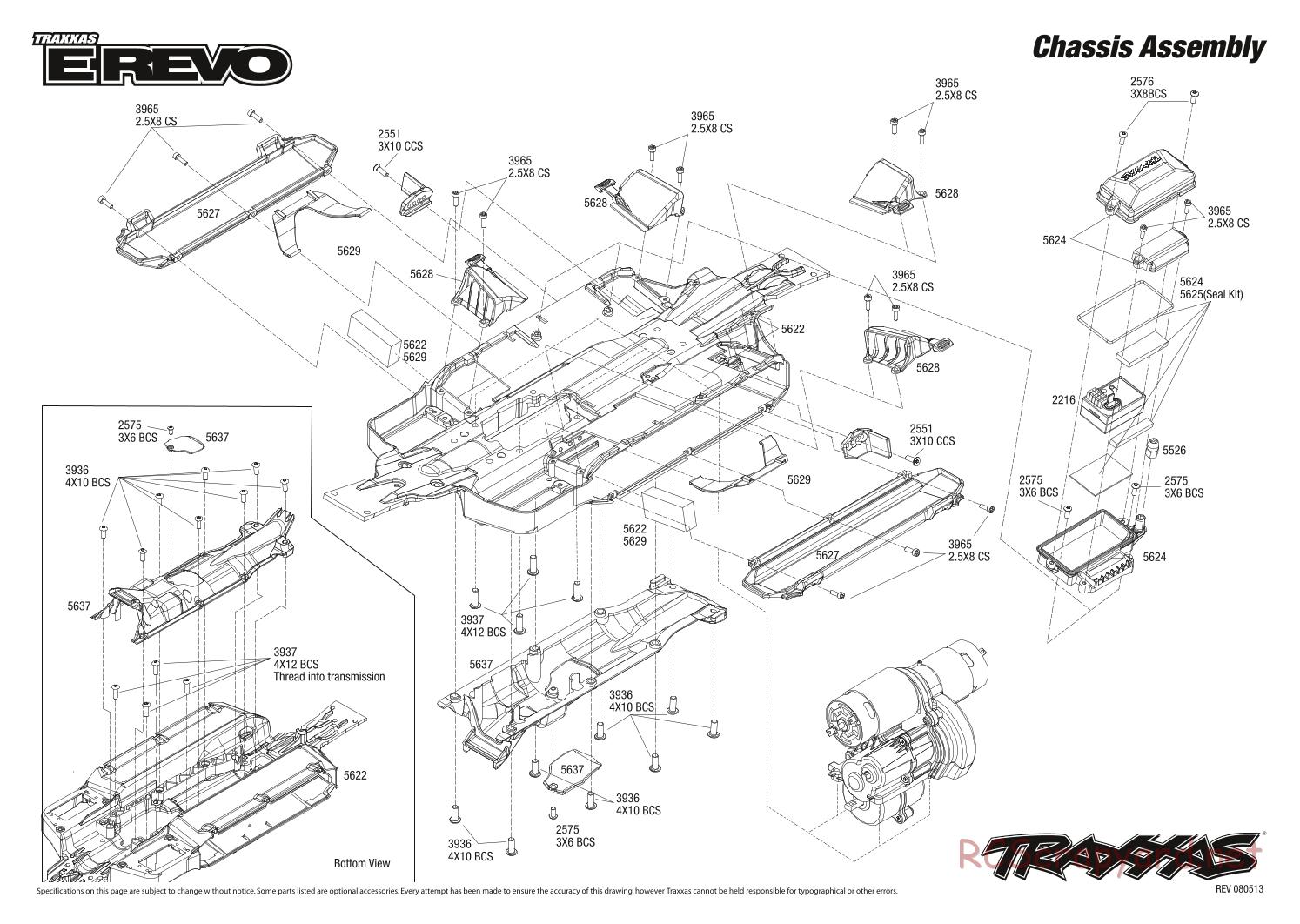 Traxxas - E-Revo (2008) - Exploded Views - Page 1