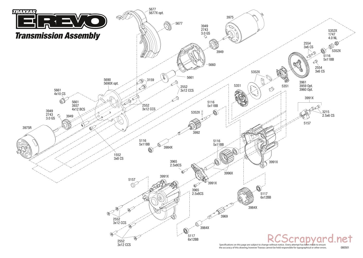 Traxxas - E-Revo (2008) - Exploded Views - Page 4