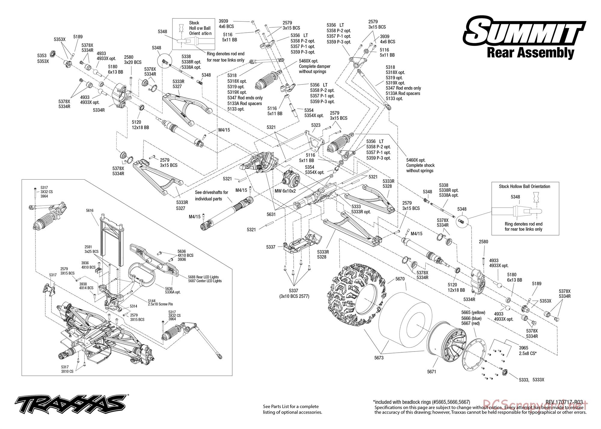 Traxxas - Summit (2015) - Exploded Views - Page 4