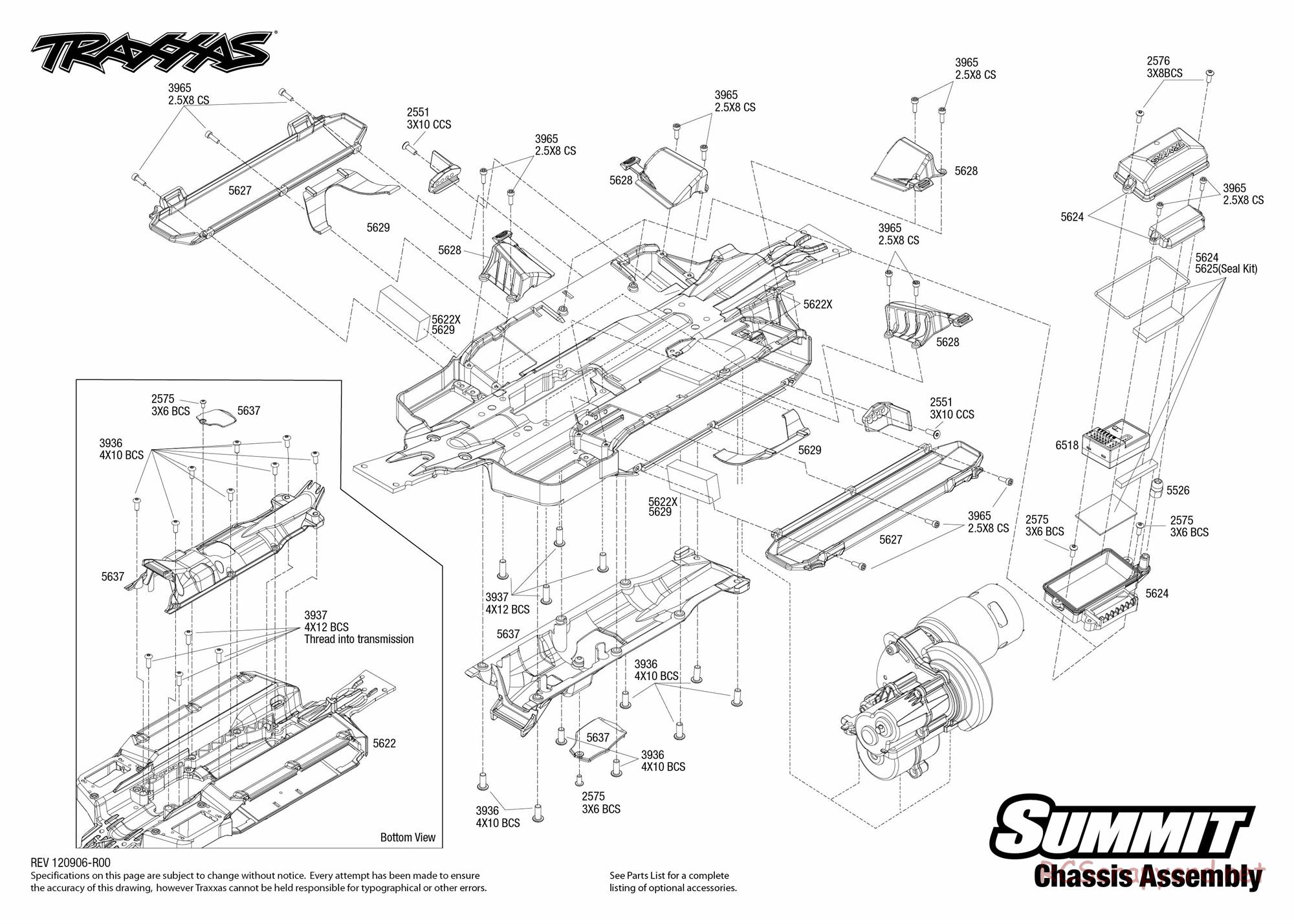 Traxxas - Summit LiPo (2012) - Exploded Views - Page 1