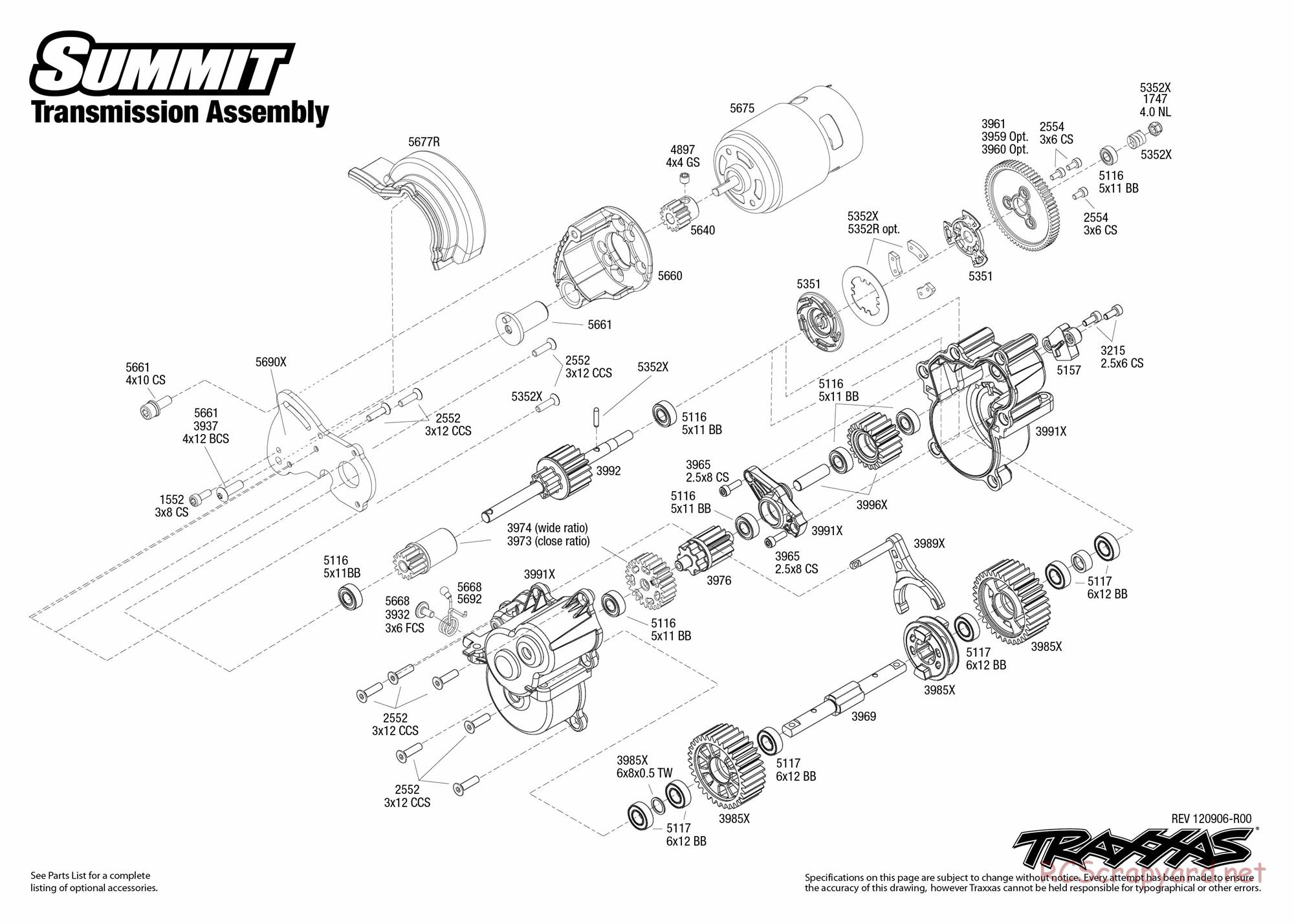 Traxxas - Summit LiPo (2012) - Exploded Views - Page 6