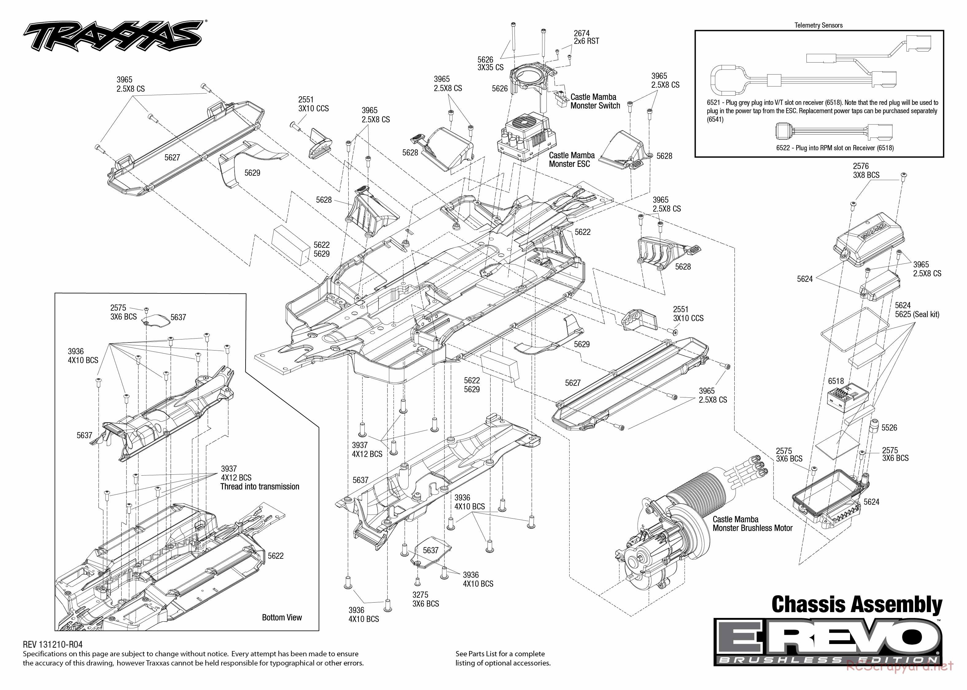 Traxxas - E-Revo Brushless (2009) - Exploded Views - Page 1