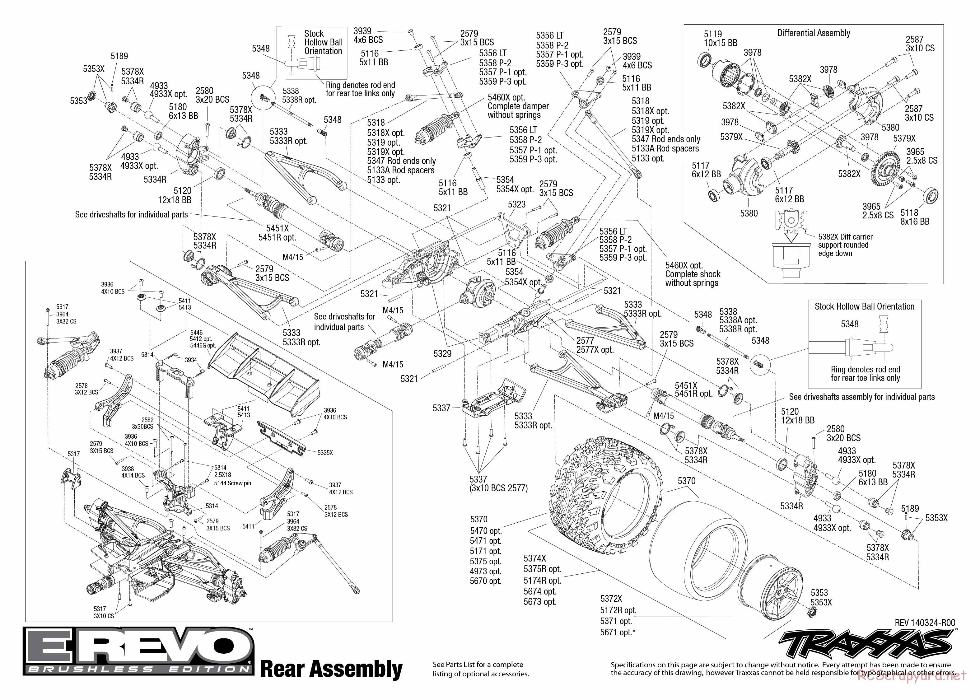 Traxxas - E-Revo Brushless (2014) - Exploded Views - Page 4