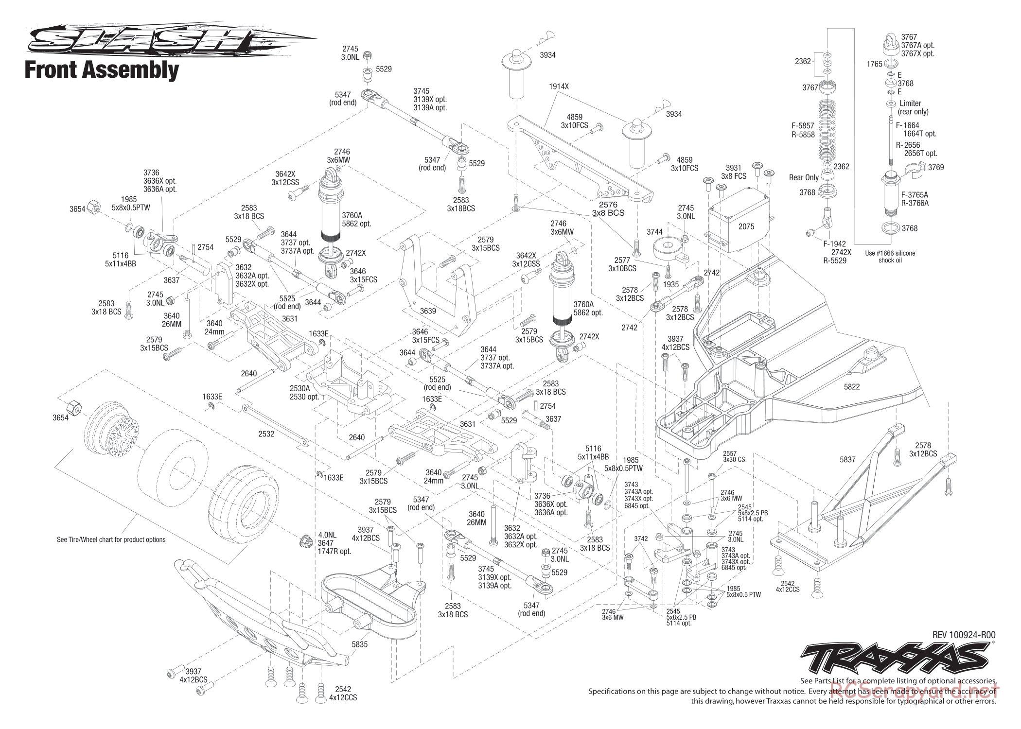 Traxxas - Slash 2WD (2011) - Exploded Views - Page 1