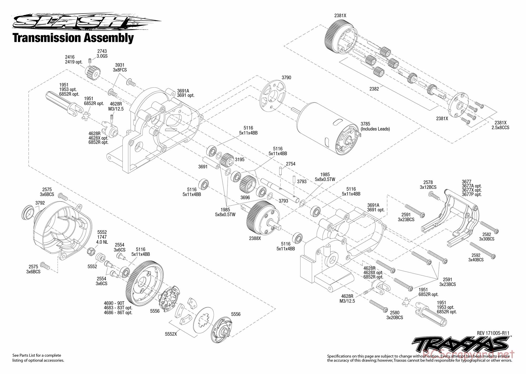 Traxxas - Slash 2WD - Exploded Views - Page 4