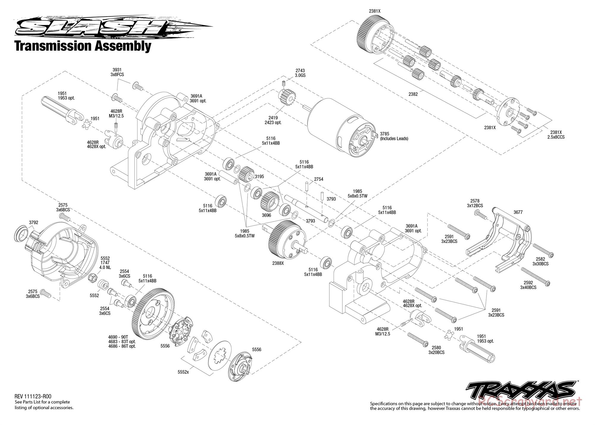 Traxxas - Slash 2WD - Exploded Views - Page 4