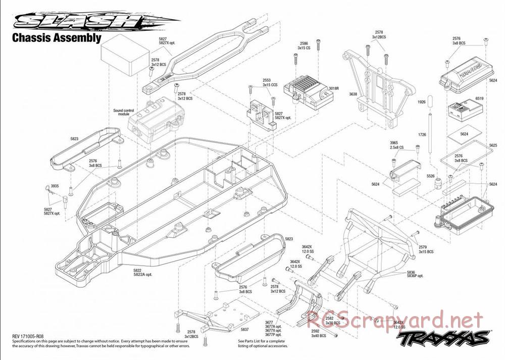 Traxxas - Slash OBA 2WD - Exploded Views - Page 1