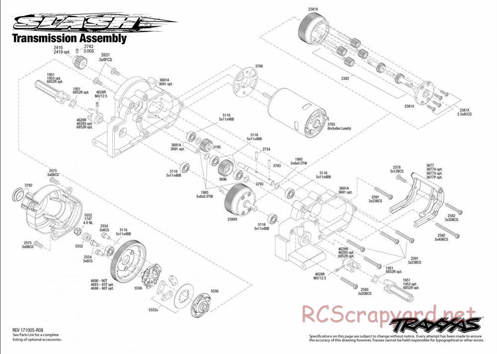 Traxxas - Slash OBA 2WD - Exploded Views - Page 5