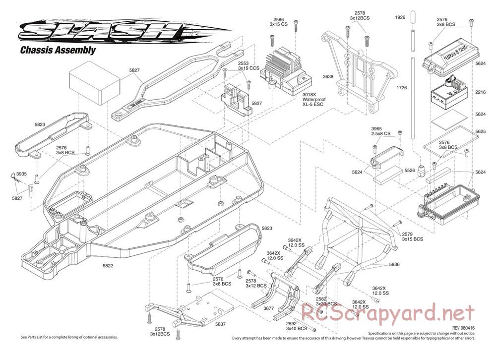 Traxxas - Slash 2WD - Exploded Views - Page 1