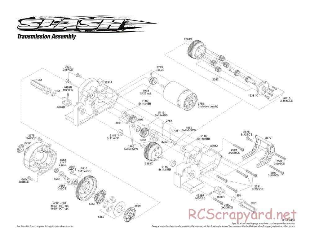 Traxxas - Slash 2WD - Exploded Views - Page 4