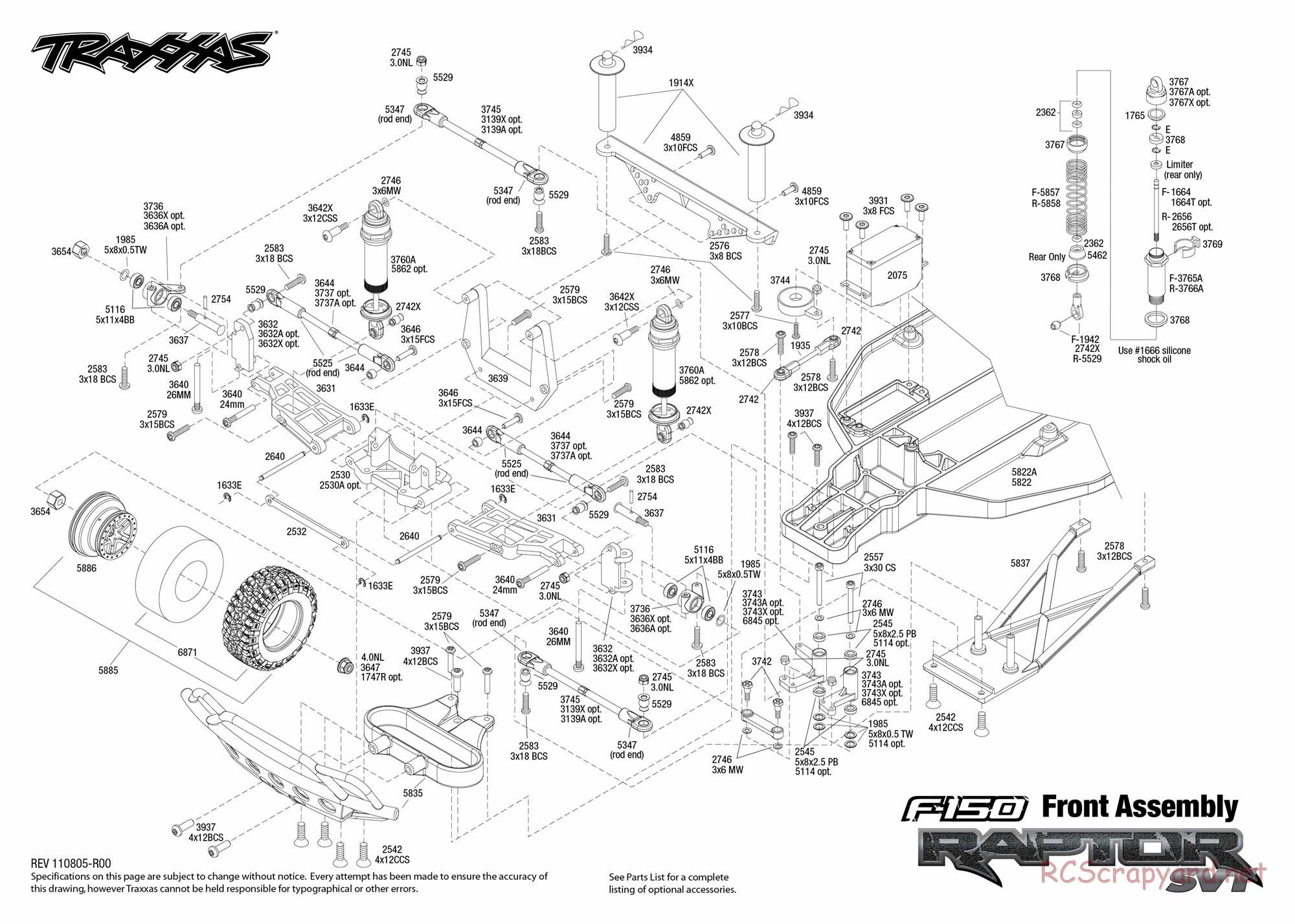 Traxxas - Ford F-150 SVT Raptor (2011) - Exploded Views - Page 2