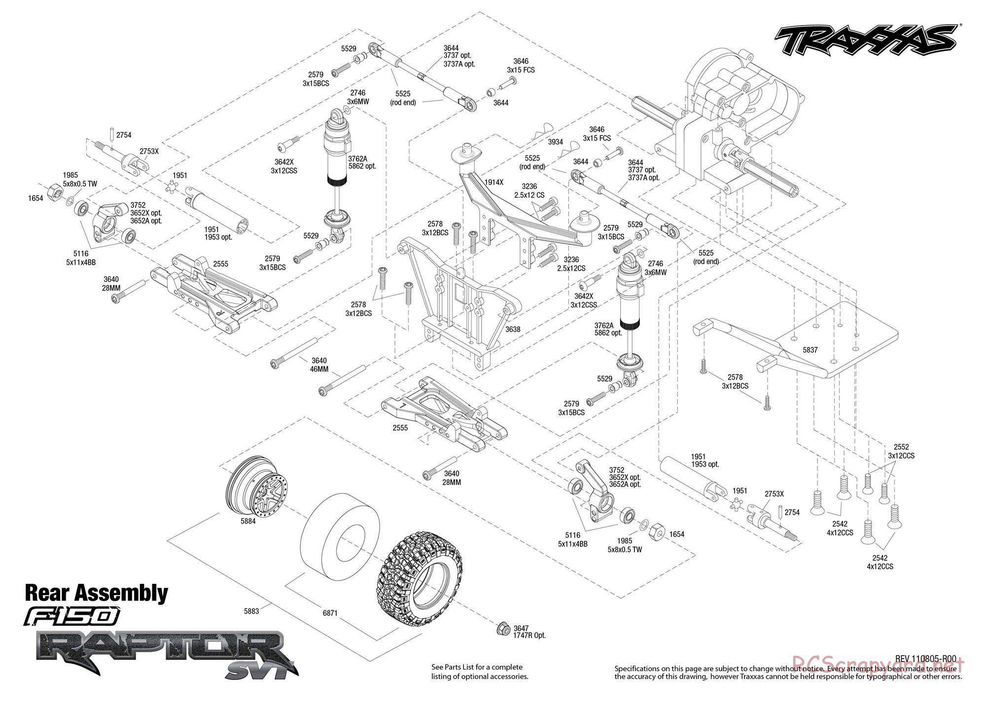 Traxxas - Ford F-150 SVT Raptor (2011) - Exploded Views - Page 3