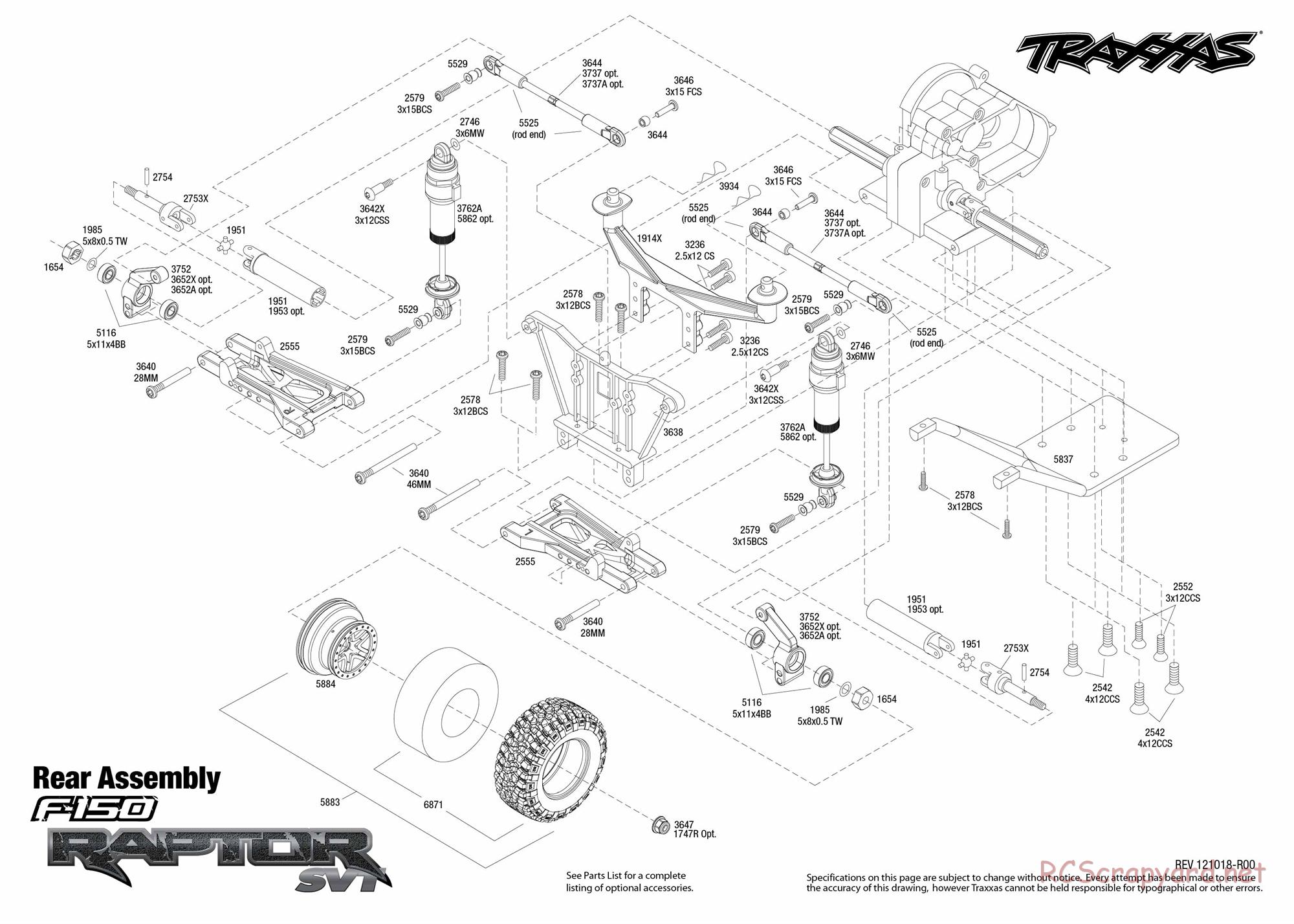 Traxxas - Ford F-150 SVT Raptor (2013) - Exploded Views - Page 3