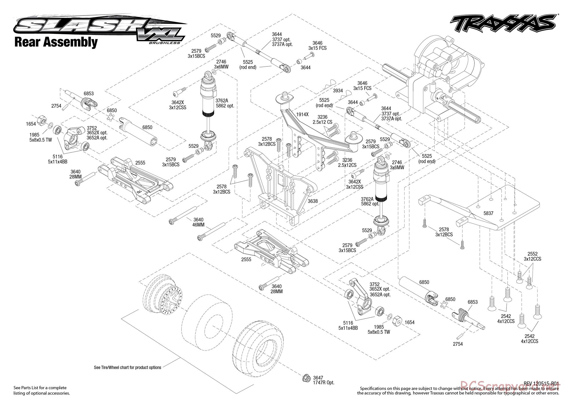 Traxxas - Slash 2WD VXL - Exploded Views - Page 3