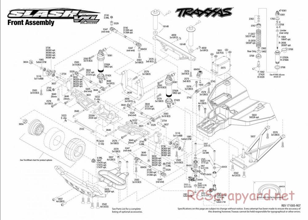 Traxxas - Slash VXL TSM 2WD - Exploded Views - Page 2