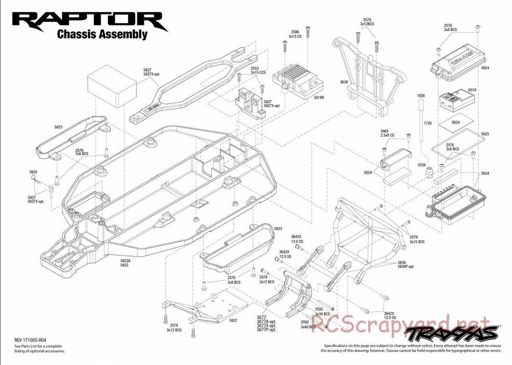 Traxxas - 2017 Ford F-150 Raptor - Exploded Views - Page 1