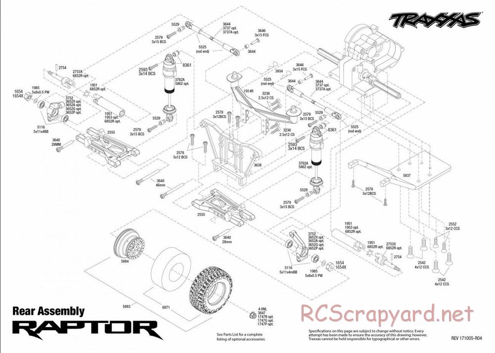 Traxxas - 2017 Ford F-150 Raptor - Exploded Views - Page 3