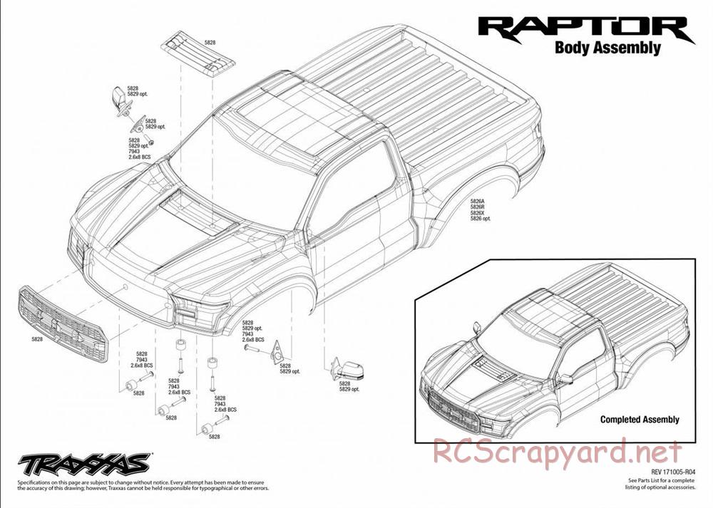 Traxxas - 2017 Ford F-150 Raptor - Exploded Views - Page 4