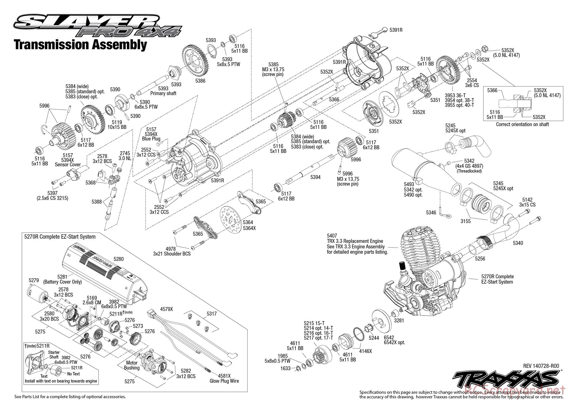 Traxxas - Slayer Pro 4x4 (2014) - Exploded Views - Page 7