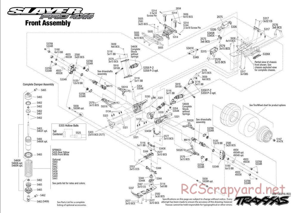 Traxxas - Slayer Pro 4x4 TSM - Exploded Views - Page 2