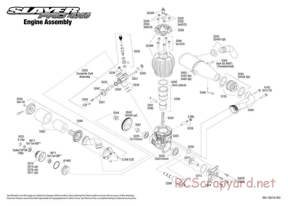 Traxxas - Slayer Pro 4x4 TSM - Exploded Views - Page 4