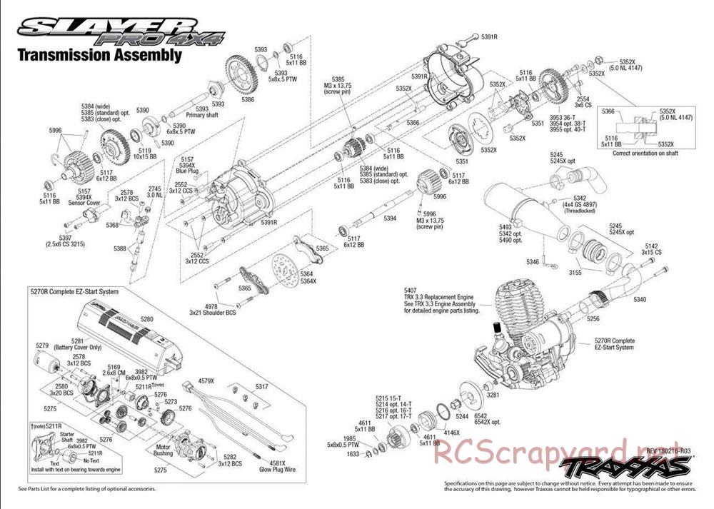 Traxxas - Slayer Pro 4x4 TSM - Exploded Views - Page 5