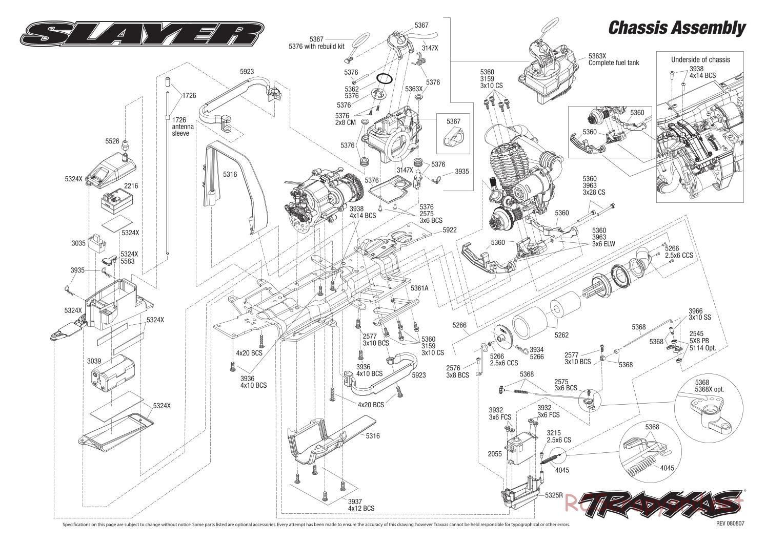 Traxxas - Slayer Pro 4WD (2008) - Exploded Views - Page 1