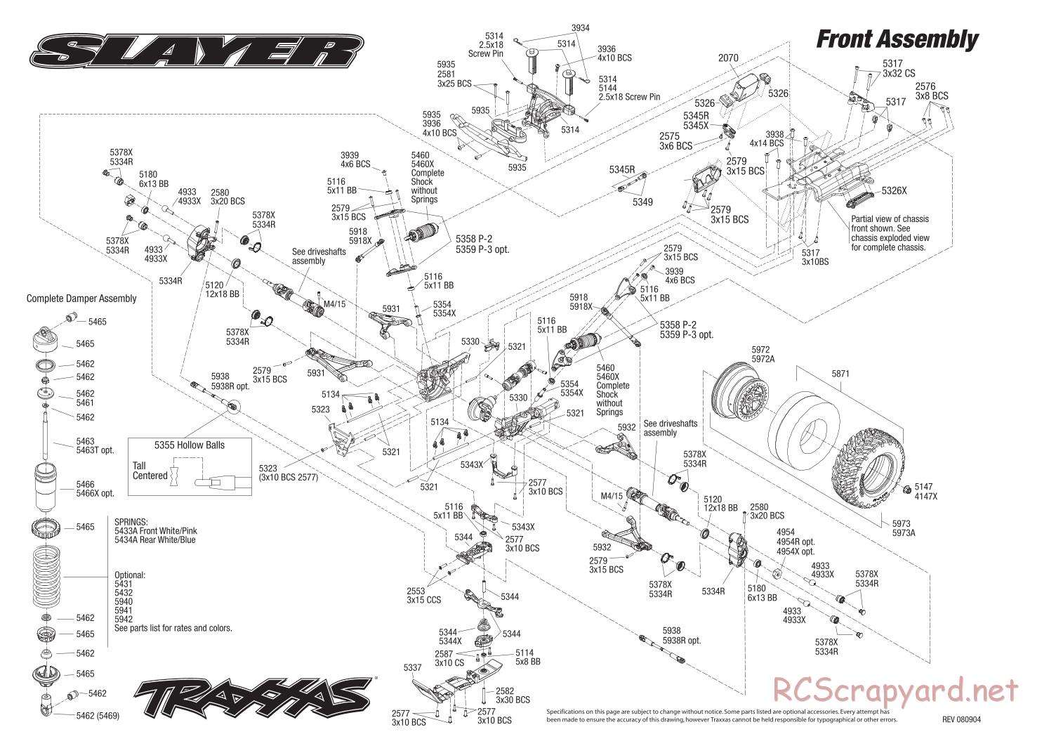 Traxxas - Slayer Pro 4WD (2008) - Exploded Views - Page 2