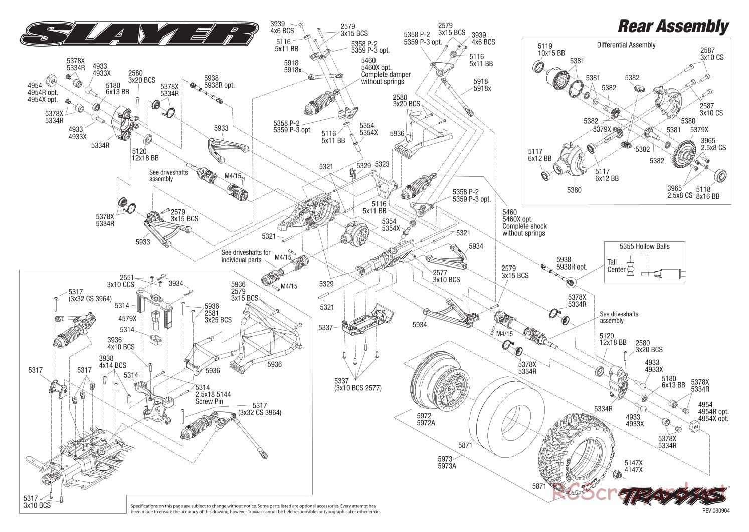 Traxxas - Slayer Pro 4WD (2008) - Exploded Views - Page 3