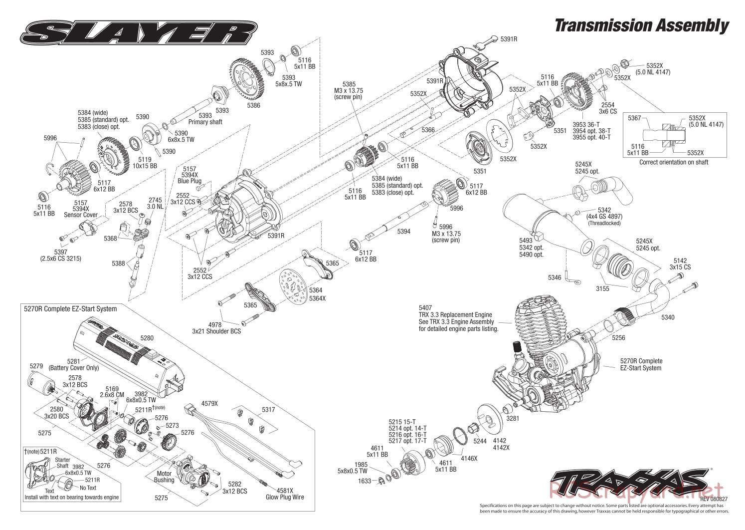Traxxas - Slayer Pro 4WD (2008) - Exploded Views - Page 5