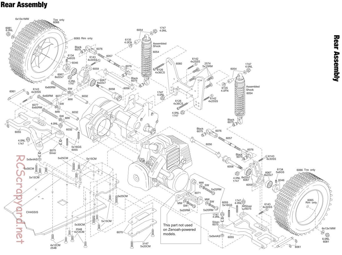 Traxxas - Monster Buggy (Gas Buggy) (1993) - Exploded Views - Page 3