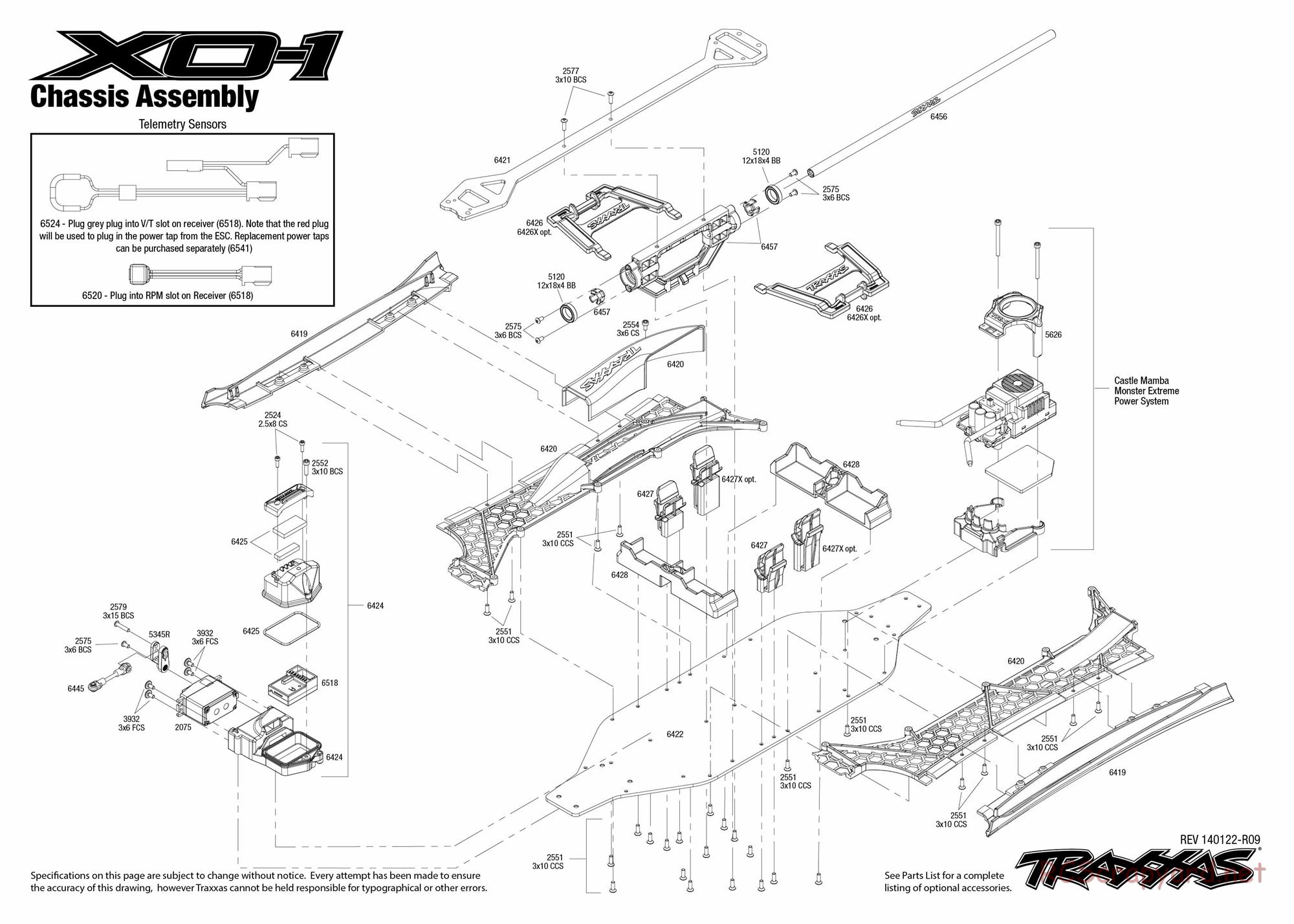 Traxxas - XO-1 (2011) - Exploded Views - Page 1