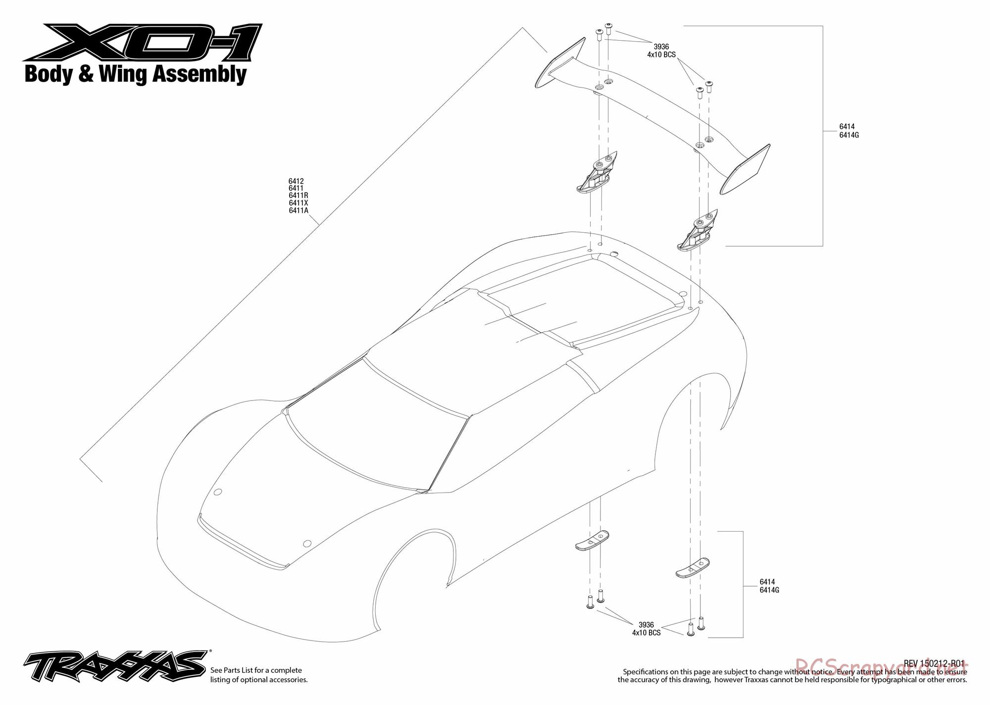 Traxxas - XO-1 (2014) - Exploded Views - Page 1