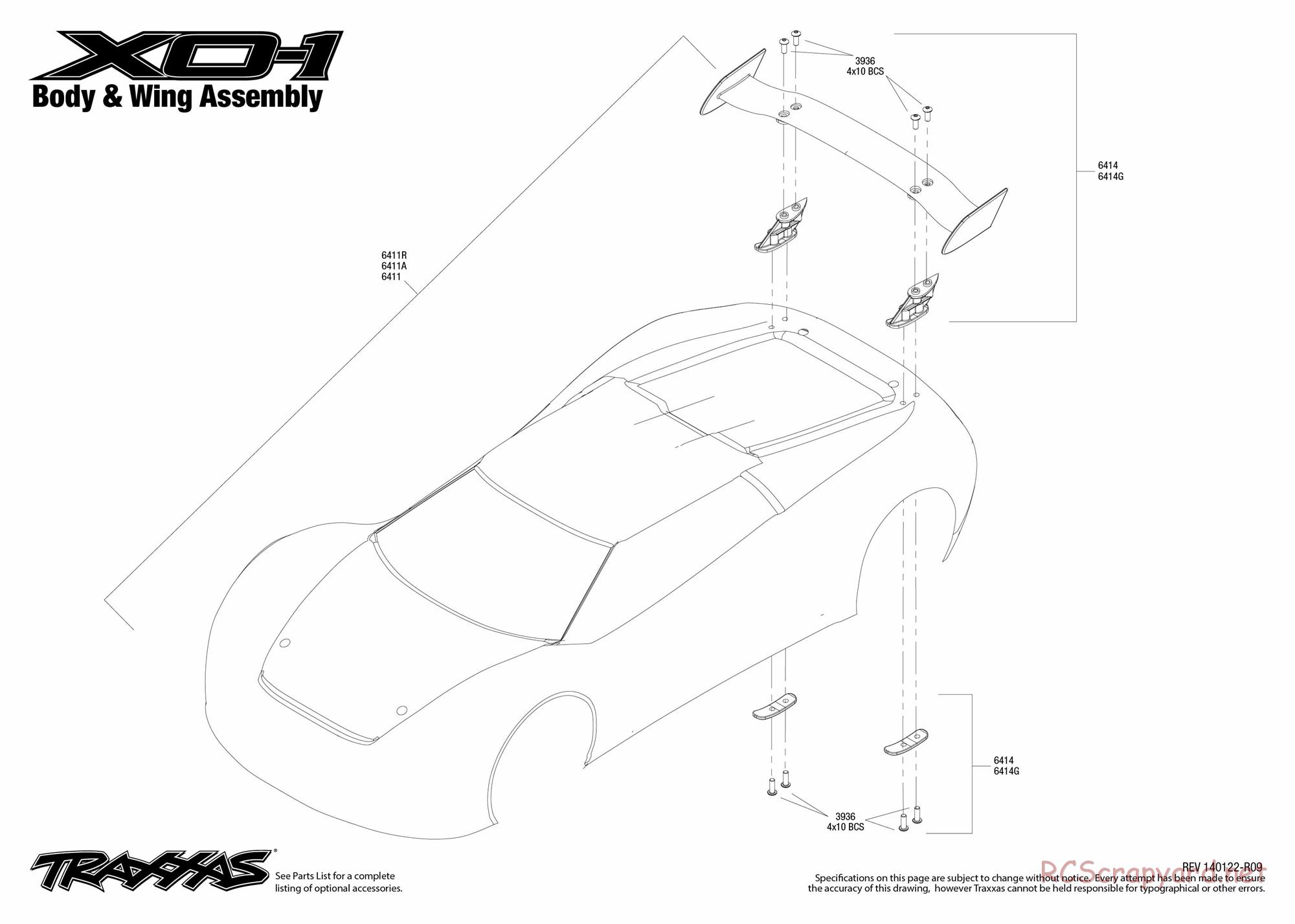 Traxxas - XO-1 (2014) - Exploded Views - Page 1
