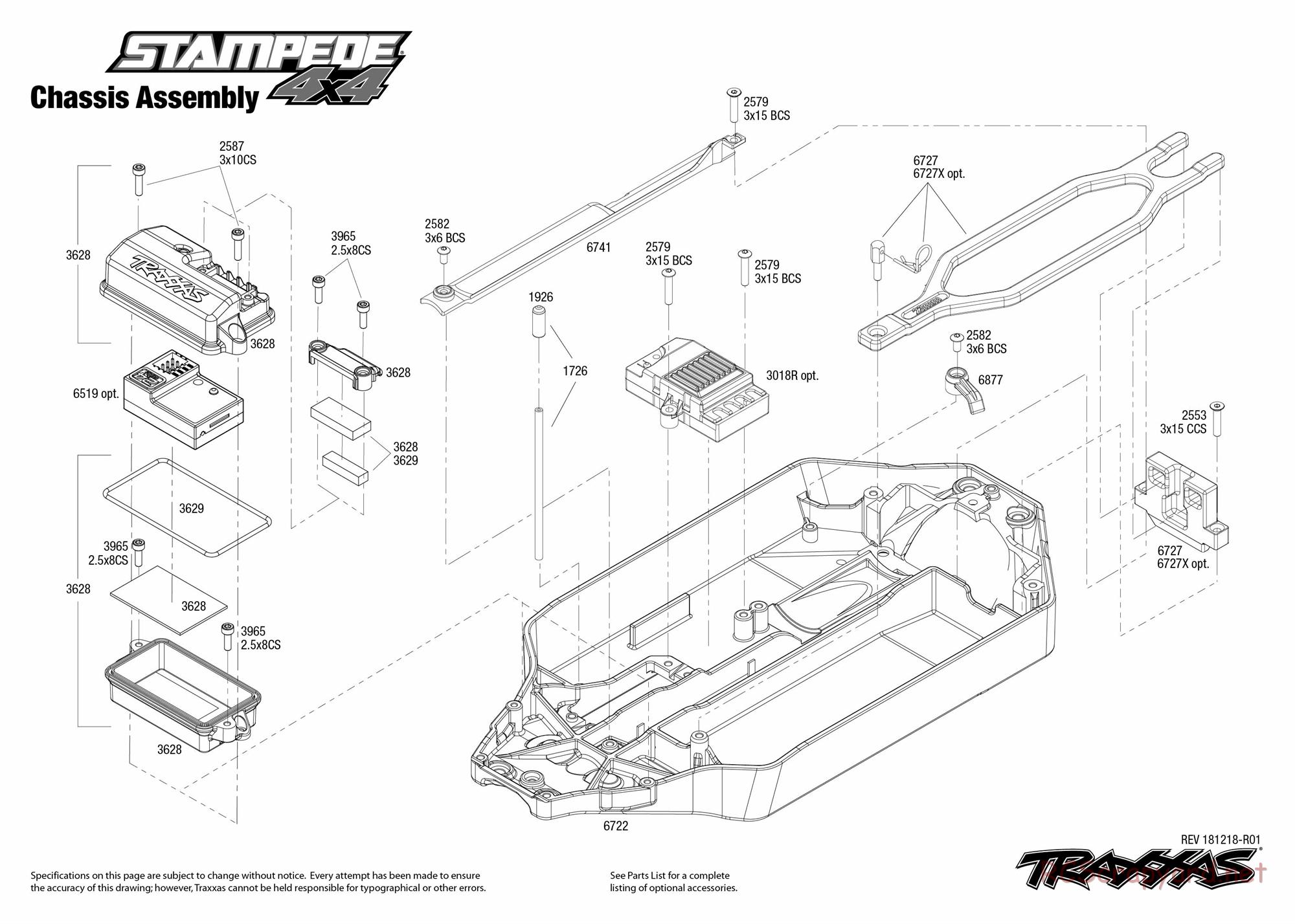 Traxxas - Stampede 4x4 (2019) - Exploded Views - Page 1