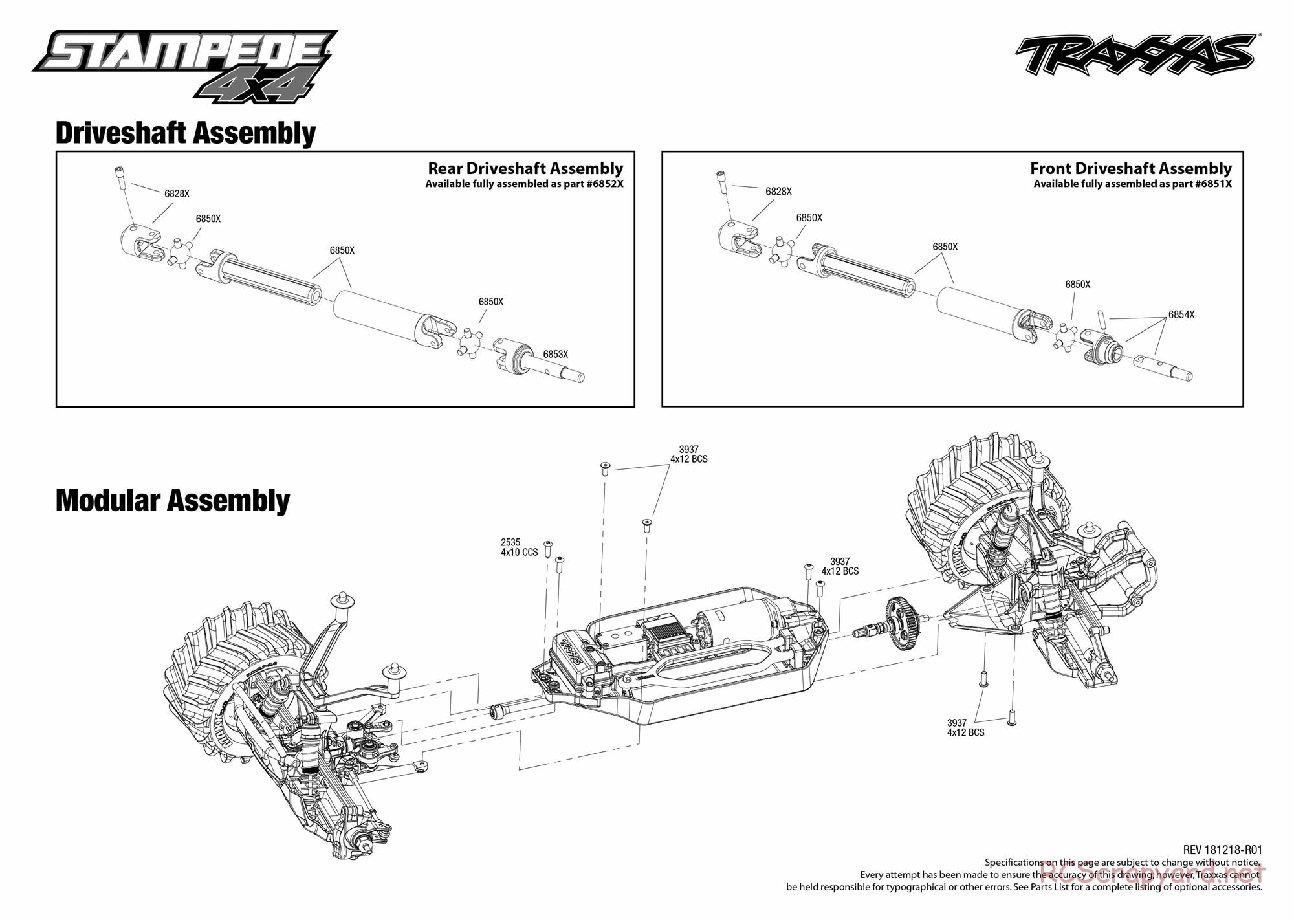 Traxxas - Stampede 4x4 (2019) - Exploded Views - Page 2