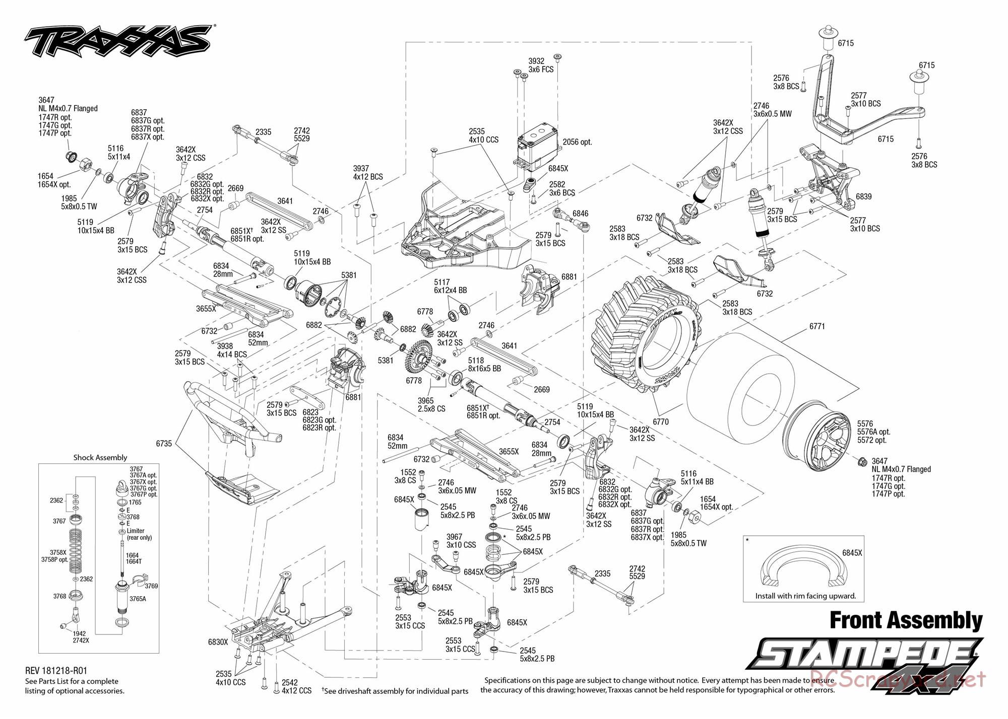 Traxxas - Stampede 4x4 (2019) - Exploded Views - Page 3