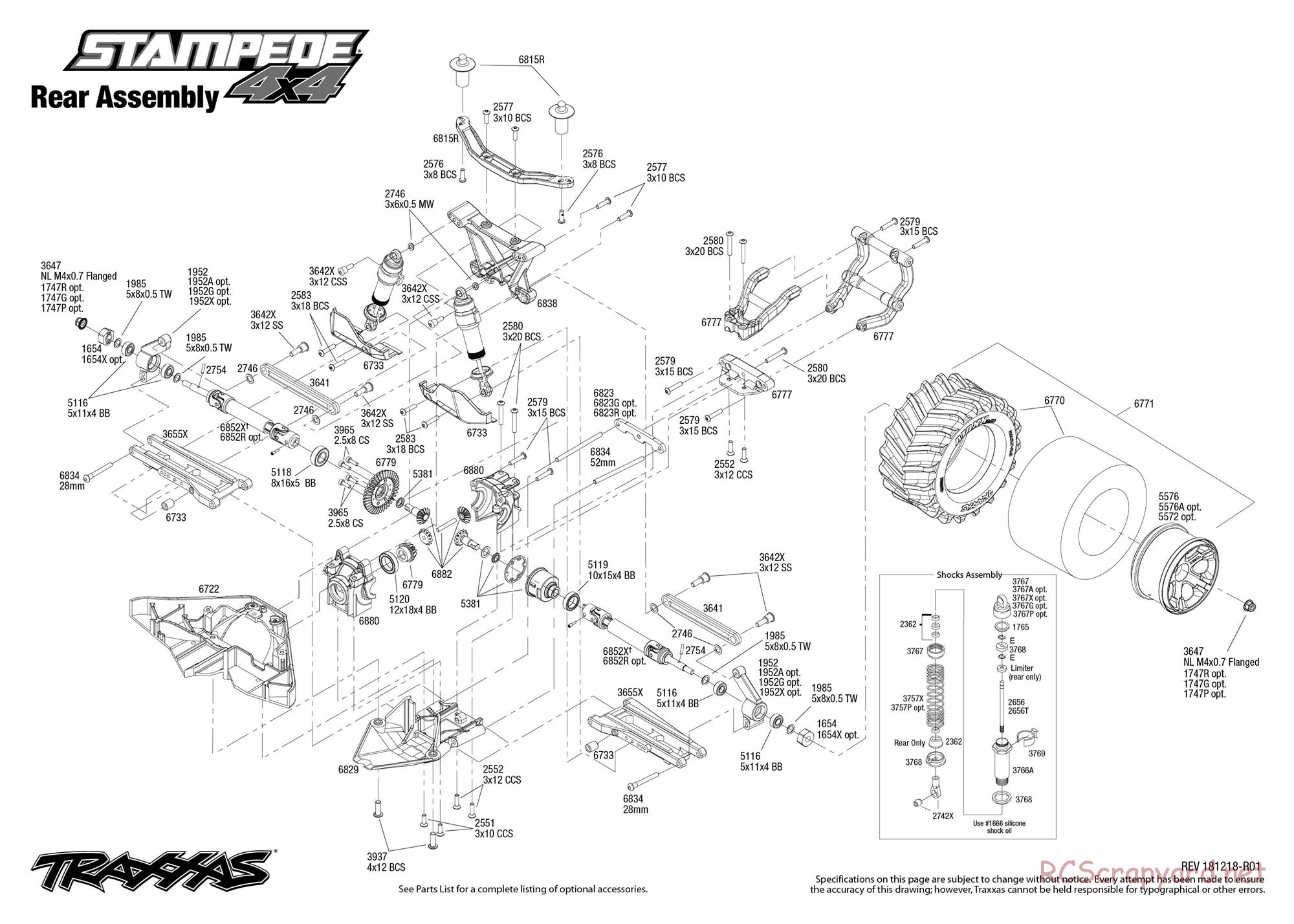 Traxxas - Stampede 4x4 (2019) - Exploded Views - Page 4