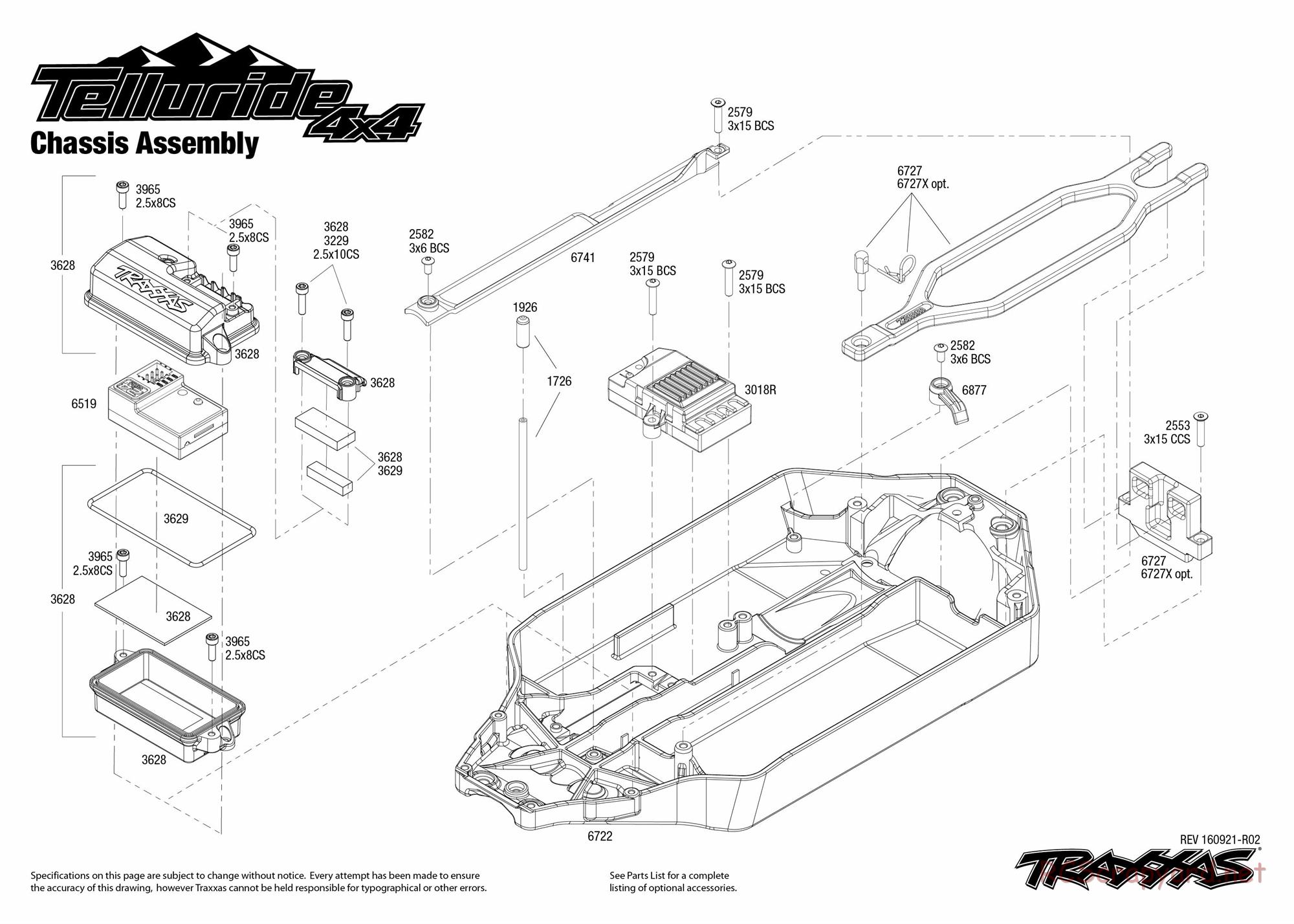 Traxxas - Telluride 4x4 (2015) - Exploded Views - Page 1